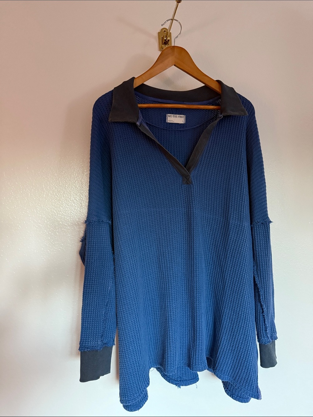 We The Free Travis Polo Top in Dutch Blue - Picture 3 of 6